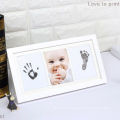 New Baby Boy Girl Gift Inkless Hand and Footprints Kit Impression Prints Photo Frame for Souvenir